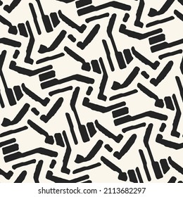 Monochrome Broken Geometric Elements Pattern