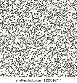 Monochrome Broken Graphic Textured Pattern