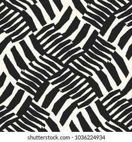 Monochrome Broken Striped Textured Pattern