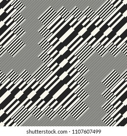 Monochrome Broken Variegated Striped Pattern
