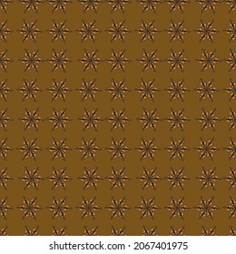 Patrón de repetición geométrica monocromo marrón