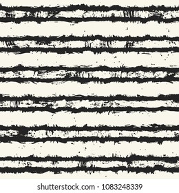 Monochrome Brush Stroke Striped Pattern