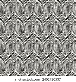 Monochrome Brushed Broken Geometric Pattern