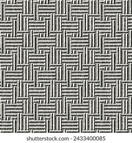 Monochrome Brushed Broken Geometric Pattern