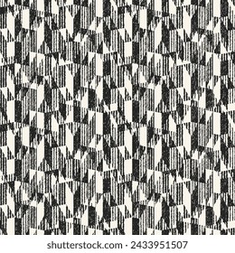 Monochrome Brushed Broken Geometric Pattern