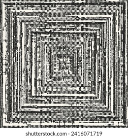 Monochrome Brushed Broken Tile Check Pattern