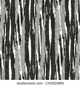 Monochrome Brushed Textured Variegated Broken Striped Pattern 