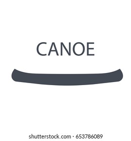 Monochrome bus for travel with canoe, isolated vector illustration on white background