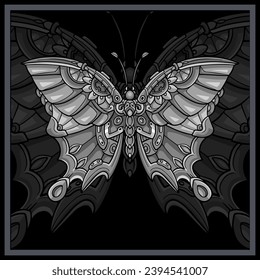 Monochrome Butterfly chief mandala arts.