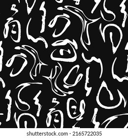 Monochrome butterfly Textured Pattern. Creative doodle art pattern with different shapes and textures
