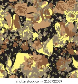Monochrome butterfly Textured Pattern. Creative doodle art pattern with different shapes and textures
