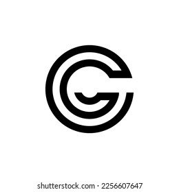 monochrome c and g logo combination