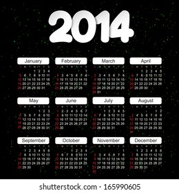 Monochrome calendar 2014.