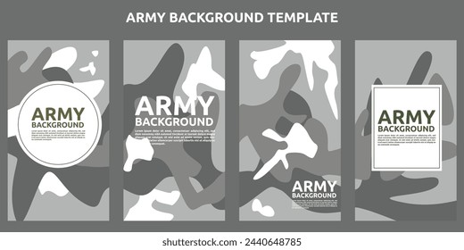 Monochrome Camouflage Army Pattern Social Media banner Template  . Perfect for your promotion banner on social media. feed background design.