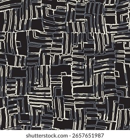Padrão gráfico quebrado de camuflagem monocromática