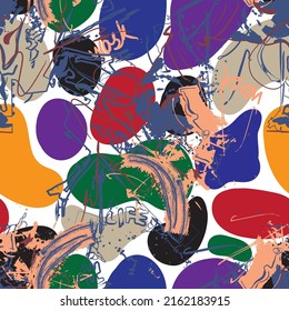 Monochrome Camouflage and line Textured Pattern.Creative doodle art pattern with different shapes and textures
