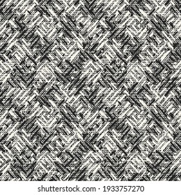 Patrón sin soldadura monocromo de tela alterada texturizado