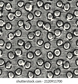 Monochrome Canvas Textured Distressed Dotted Pattern
