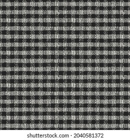 Monochrome Canvas Textured Grid Pattern
