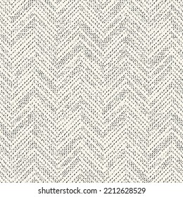 Monochrome Canvas Textured Herringbone Pattern