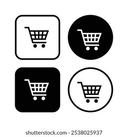 ícone de carrinho monocromático adequado para design de site do ui ux