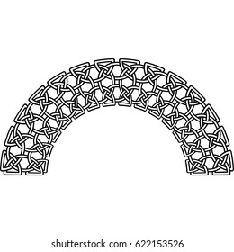 Monochrome Celtic frame or border for Scandinavian or Celtic ornament. Vector illustration