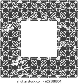 Monochrome Celtic frame or border for Scandinavian or Celtic ornament. Vector illustration