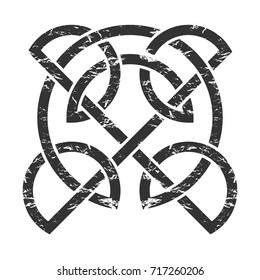 Monochrome Celtic pattern. Element of Scandinavian or Celtic ornament. Infinity symbol