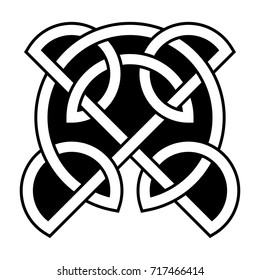 Monochrome Celtic pattern. Element of Scandinavian or Celtic ornament. Infinity symbol