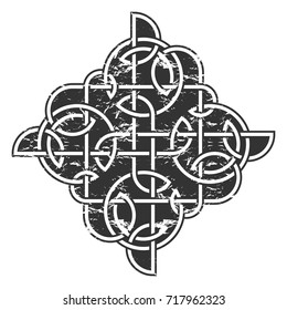Monochrome Celtic pattern. Element of Scandinavian or Celtic ornament. Infinity symbol