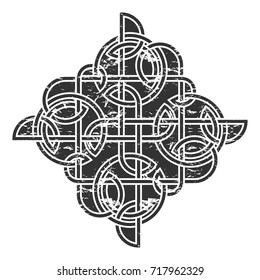 Monochrome Celtic pattern. Element of Scandinavian or Celtic ornament. Infinity symbol