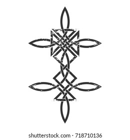 Monochrome Celtic pattern. Element of Scandinavian or Celtic ornament. Infinity symbol