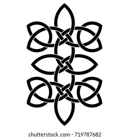 Monochrome Celtic pattern. Element of Scandinavian or Celtic ornament. Infinity symbol