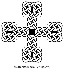 Monochrome Celtic pattern. Element of Scandinavian or Celtic ornament. Infinity symbol