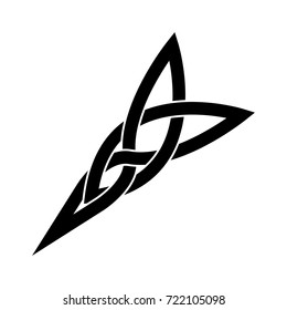 Monochrome Celtic pattern. Element of Scandinavian or Celtic ornament. Infinity symbol