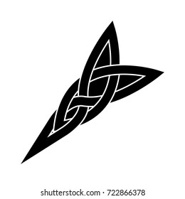 Monochrome Celtic pattern. Element of Scandinavian or Celtic ornament. Infinity symbol