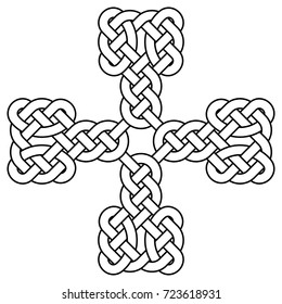 Monochrome Celtic pattern. Element of Scandinavian or Celtic ornament. Infinity symbol