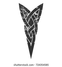 Monochrome Celtic pattern. Element of Scandinavian or Celtic ornament. Infinity symbol