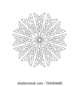 Monochrome Celtic pattern. Element of Scandinavian or Celtic ornament. Infinity symbol