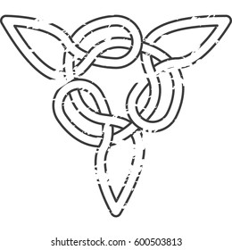 Monochrome Celtic pattern. Infinity symbol. Pattern for Scandinavian or Celtic ornament. Vector illustration