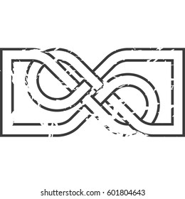 Monochrome Celtic pattern. Infinity symbol. Pattern for Scandinavian or Celtic ornament. Vector illustration