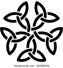 Monochrome Celtic pattern. Infinity symbol. Pattern for Scandinavian or Celtic ornament. Vector illustration