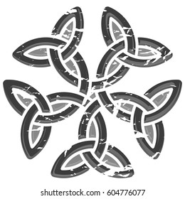 Monochrome Celtic pattern. Infinity symbol. Pattern for Scandinavian or Celtic ornament. Vector illustration EPS10