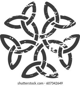 Monochrome Celtic pattern. Infinity symbol. Pattern for Scandinavian or Celtic ornament. Vector illustration