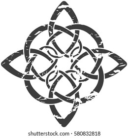 Monochrome Celtic pattern. Pattern for Scandinavian or Celtic ornament. Vector illustration