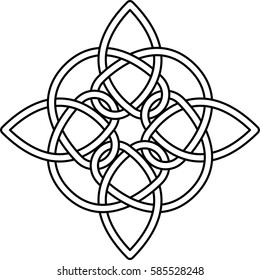 Monochrome Celtic pattern. Pattern for Scandinavian or Celtic ornament. Vector illustration