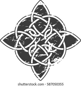 Monochrome Celtic pattern. Pattern for Scandinavian or Celtic ornament. Vector illustration 