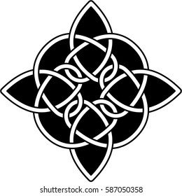 Monochrome Celtic pattern. Pattern for Scandinavian or Celtic ornament. Vector illustration 