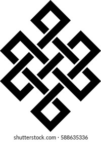 Monochrome Celtic pattern. Pattern for Scandinavian or Celtic ornament. Vector illustration 