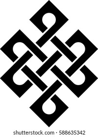 Monochrome Celtic pattern. Pattern for Scandinavian or Celtic ornament. Vector illustration 